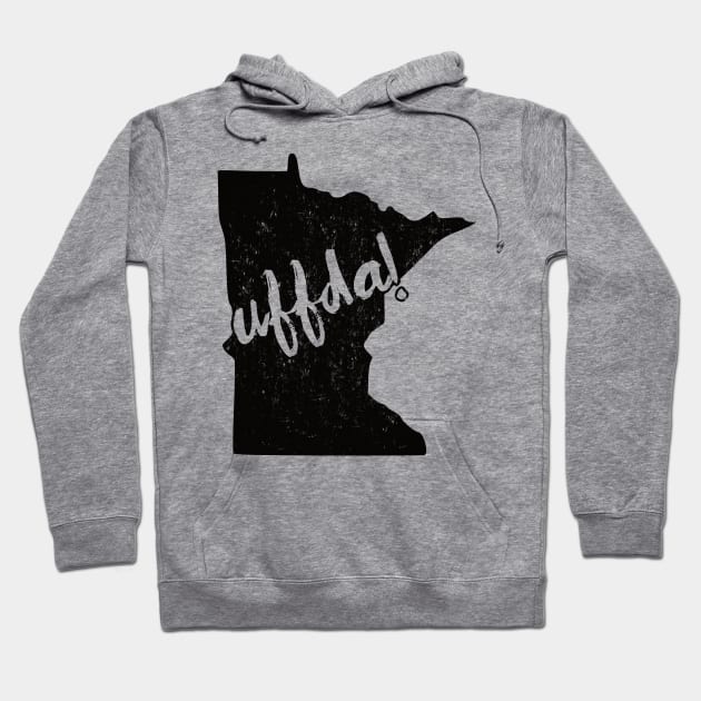 Minnesota Uffda! Scandinavian Distressed Hoodie by lucidghost